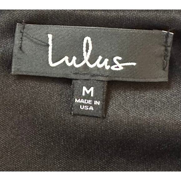 Lulus Spoonful of Sass Ruffled Bodycon Mini Dress Black Ponte Knit Size M - Picture 14 of 15